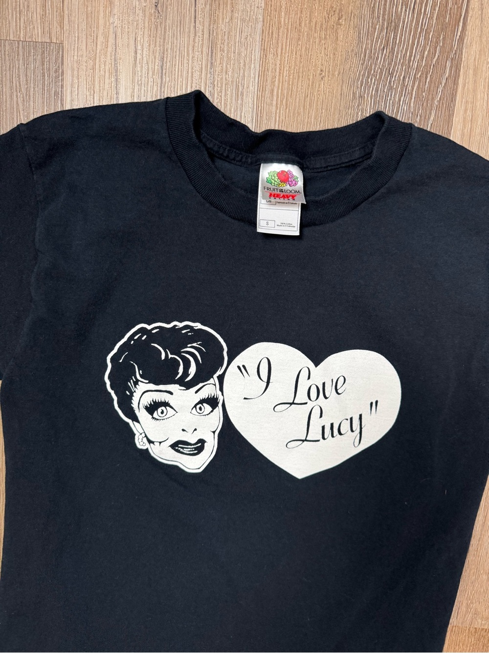 I Love Lucy Fruit of the Loom Black Graphic T-Shirt
